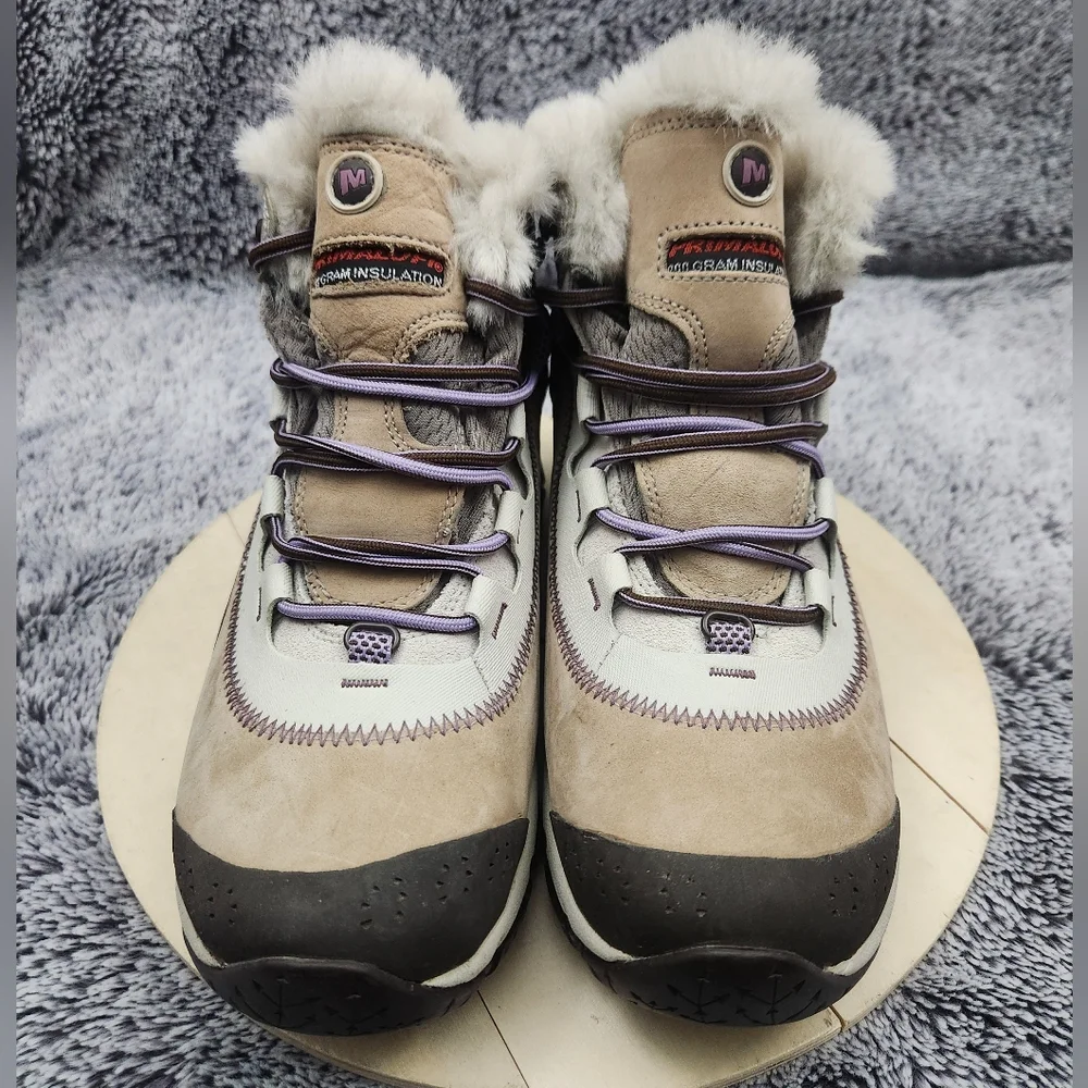 Merrell Polartec Continuum Thermo Arc 6 WP Brindle boots Women's Size 8.5 - Picture 3 of 9